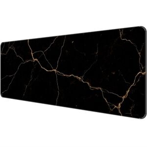 Black and Gold Marble Design Desk Mat -Comfortable, Non-Slip, and Smooth